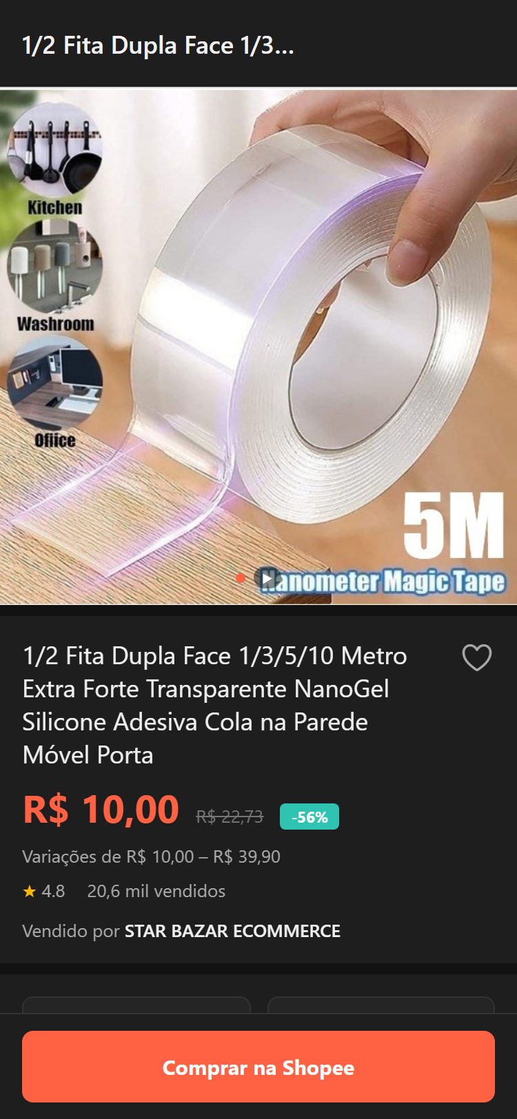 Ficha de um produto